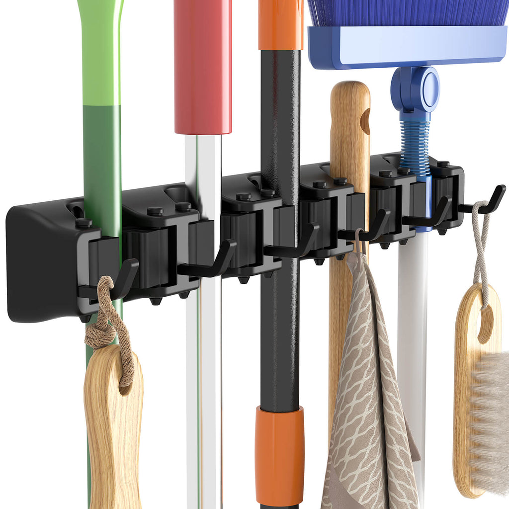 Lifewit Mop and Broom Holder Wall Mount, Garden Tool Organizer, Broom Hanger