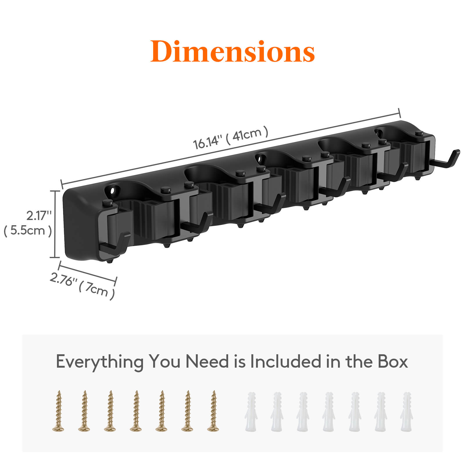 Lifewit Mop and Broom Holder Wall Mount, Garden Tool Organizer, Broom Hanger