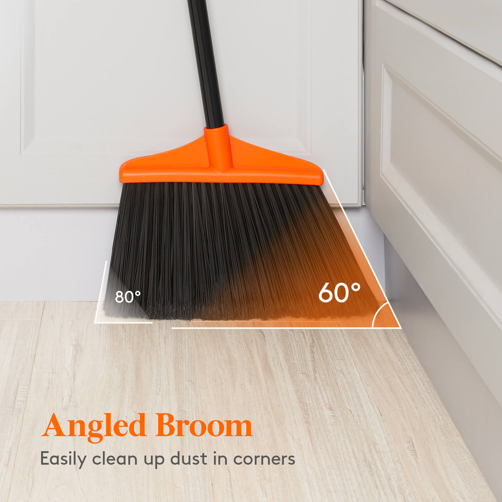 Lifewit Outdoor Sweeping Broom, Heavy Duty Angle Dust Broom