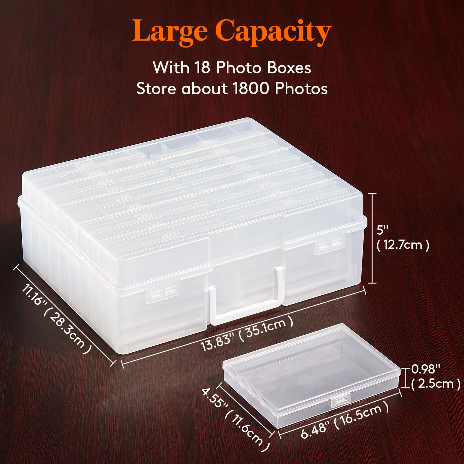 Lifewit Photo Storage Organizer Box, 4''x6'' Photo Keeper Boxes