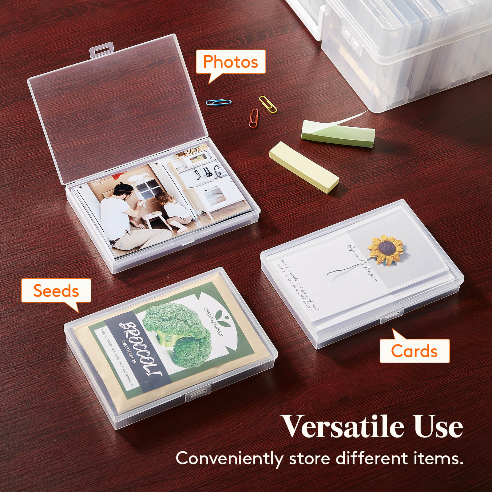 Lifewit Photo Storage Organizer Box, 4''x6'' Photo Keeper Boxes