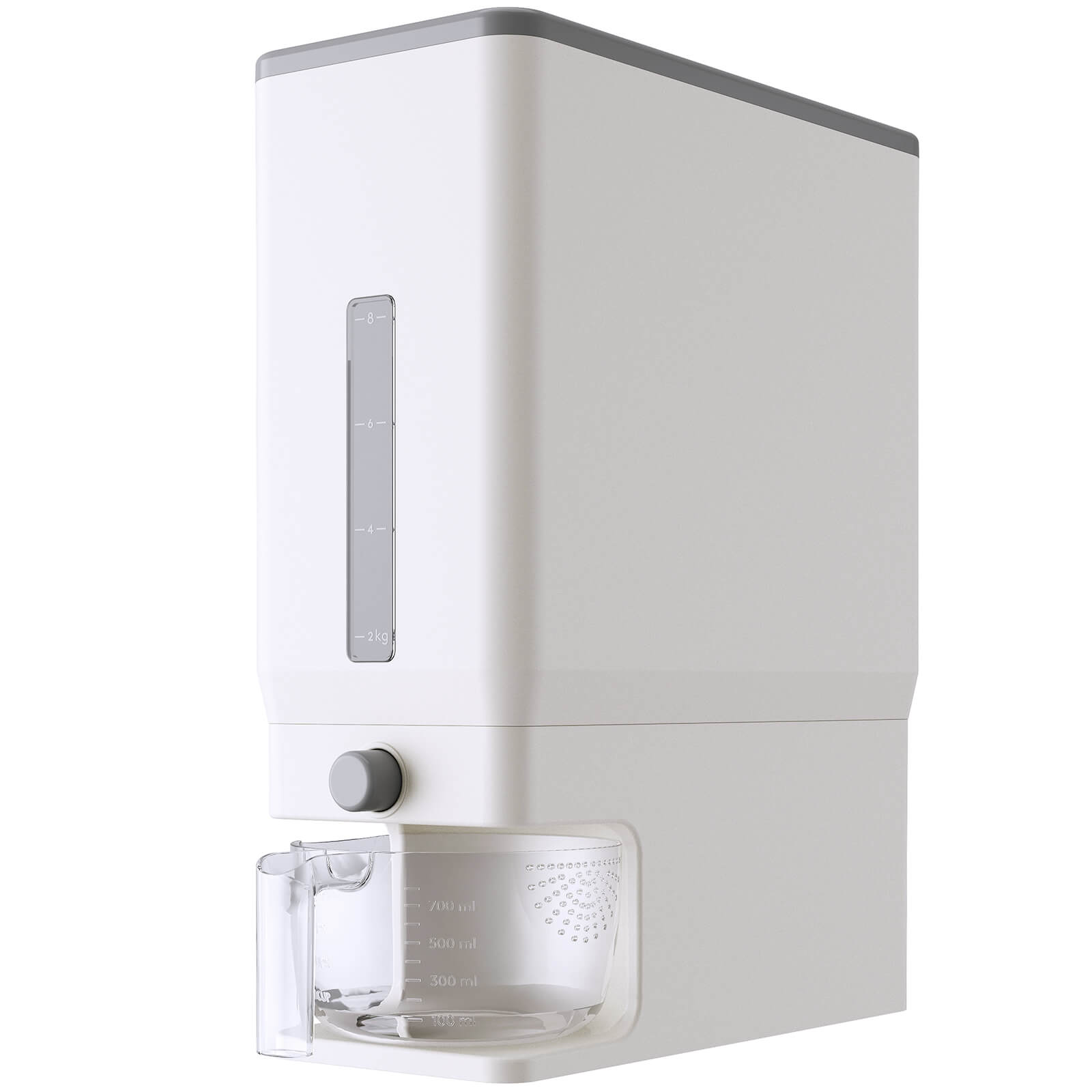 Lifewit White Rice Dispenser Container, 25.4 Lbs Cereal Grain Storage Container