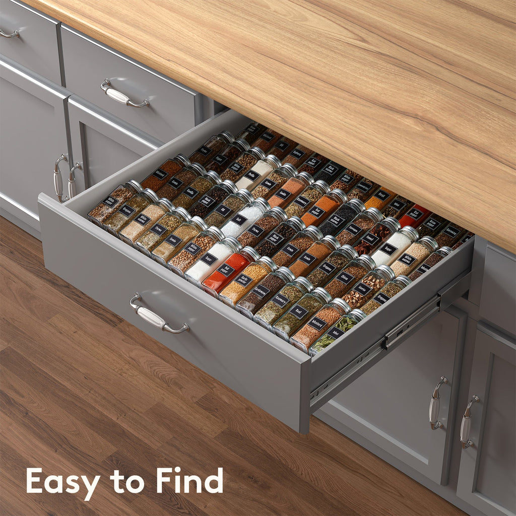 Lifewit Spice Rack, Spice Drawer Organizer Insert for Kitchen