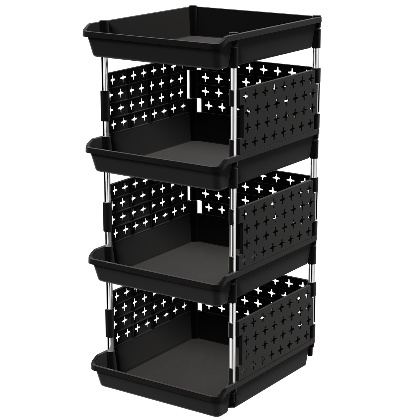 Lifewit Plastic Stackable Storage Bins, Stackable Baskets for Toys, Pantry, Kitchen
