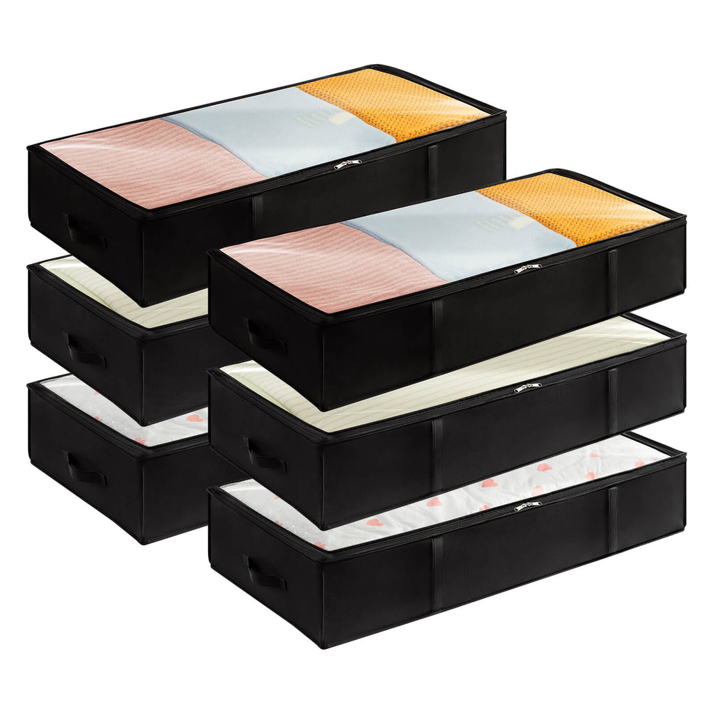 Lifewit Under Bed Storage Organizer Bins, Storage Bags Containers, 90L, 4 Packs