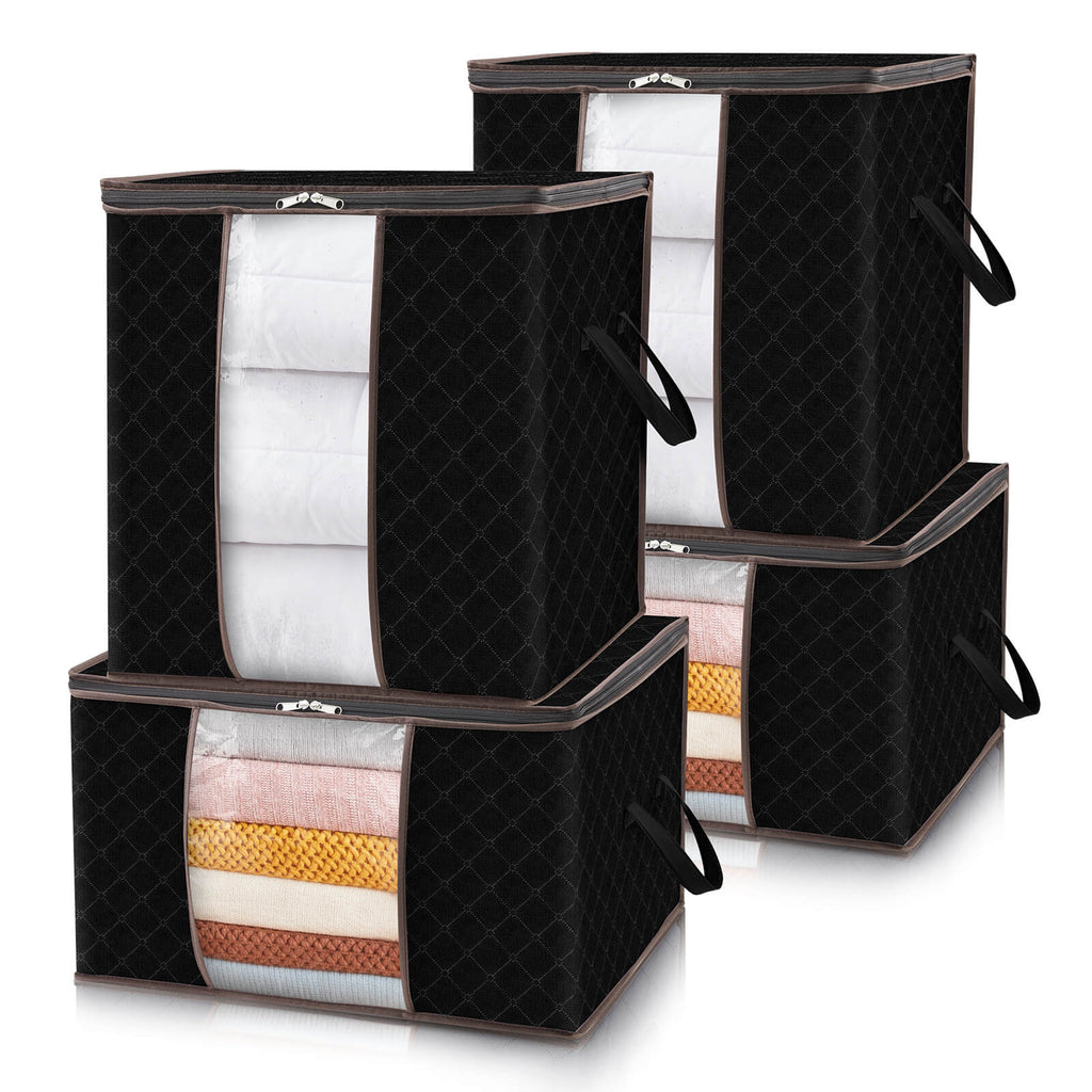 Lifewit Foldable Storage Bags with Clear Window for Clothes, Blankets, 90L