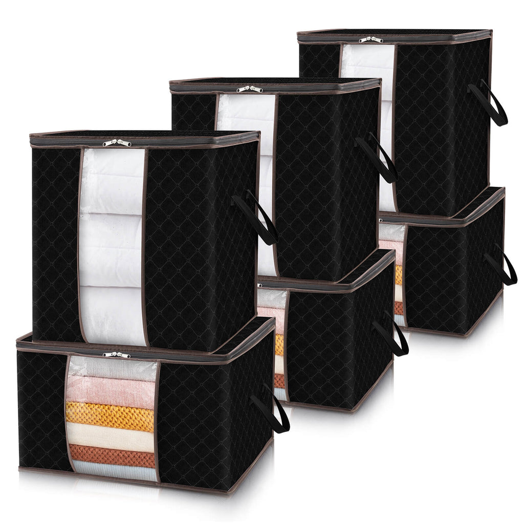 Lifewit Foldable Storage Bags with Clear Window for Clothes, Blankets, 90L