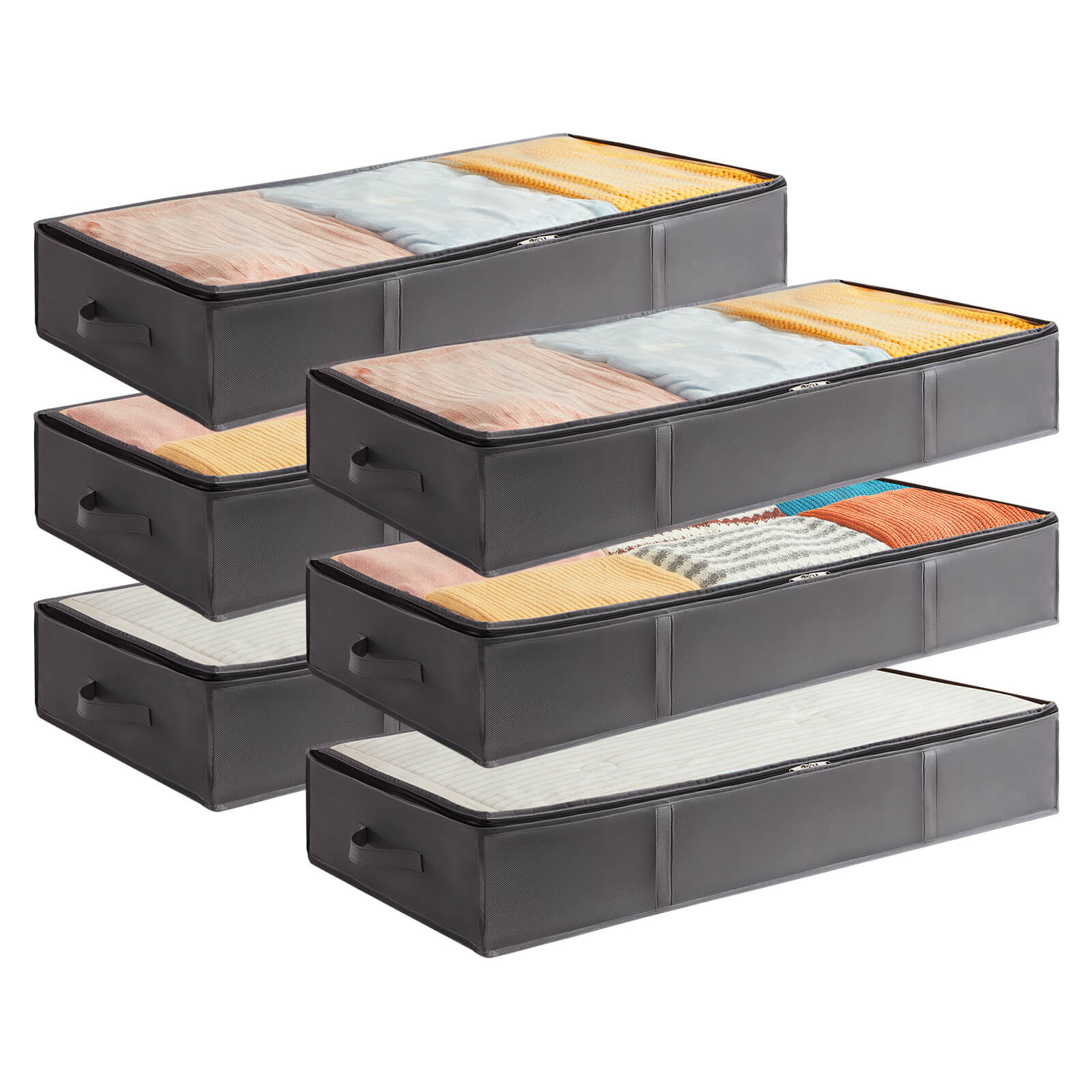 Lifewit Under Bed Storage Organizer Bins, Storage Bags Containers, 3/6 Packs