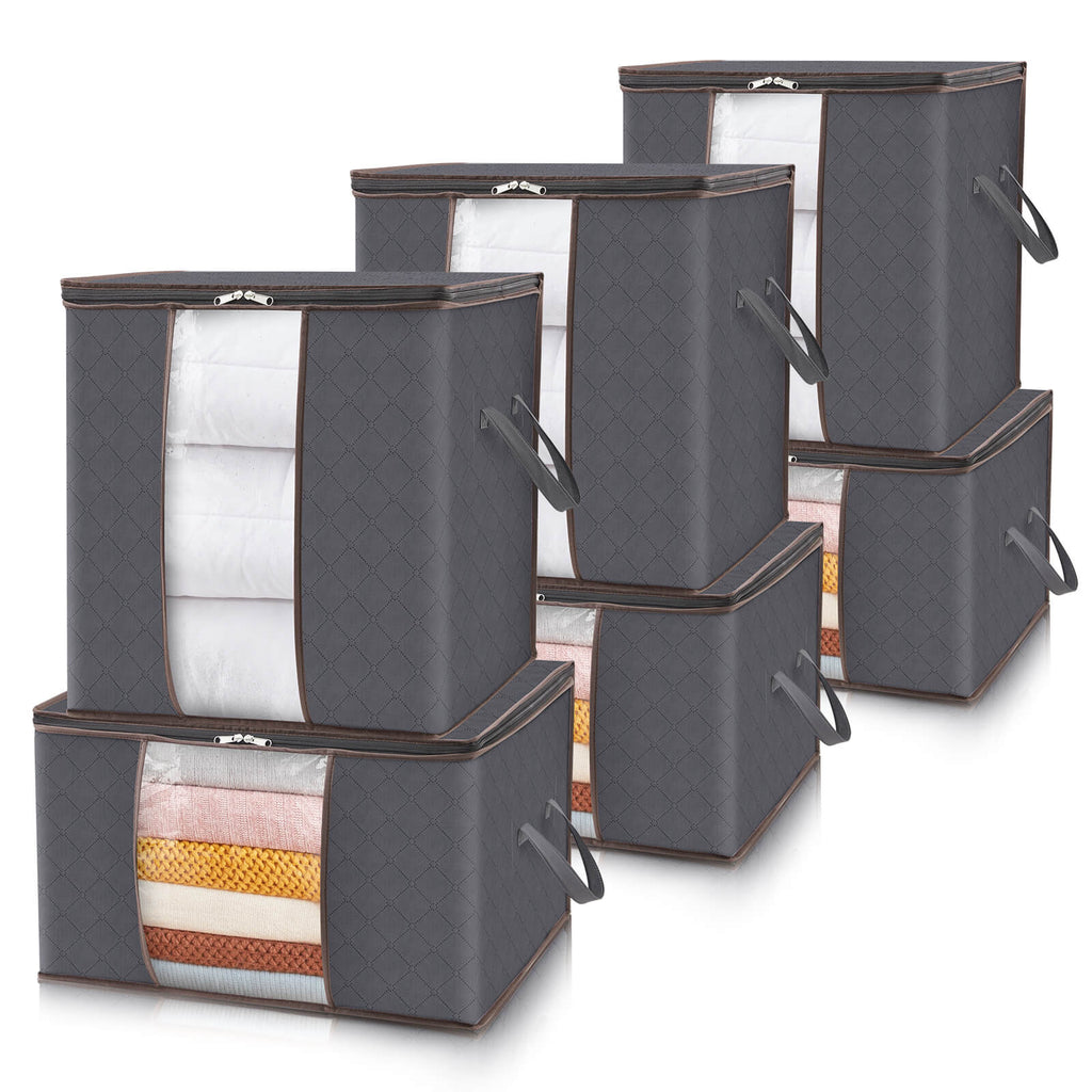 Lifewit Foldable Storage Bags with Clear Window for Clothes, Blankets, 90L