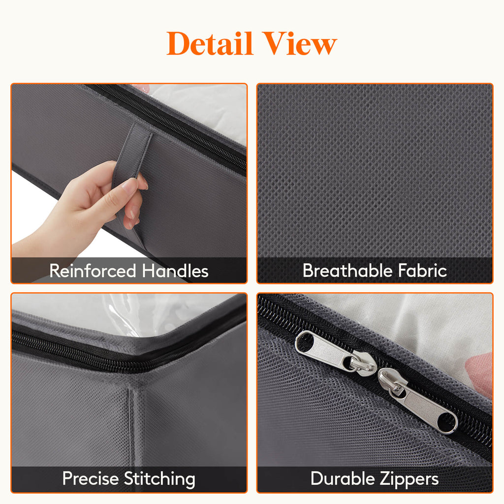 Lifewit Under Bed Storage Organizer Bins, Storage Bags Containers, 90L, 4 Packs