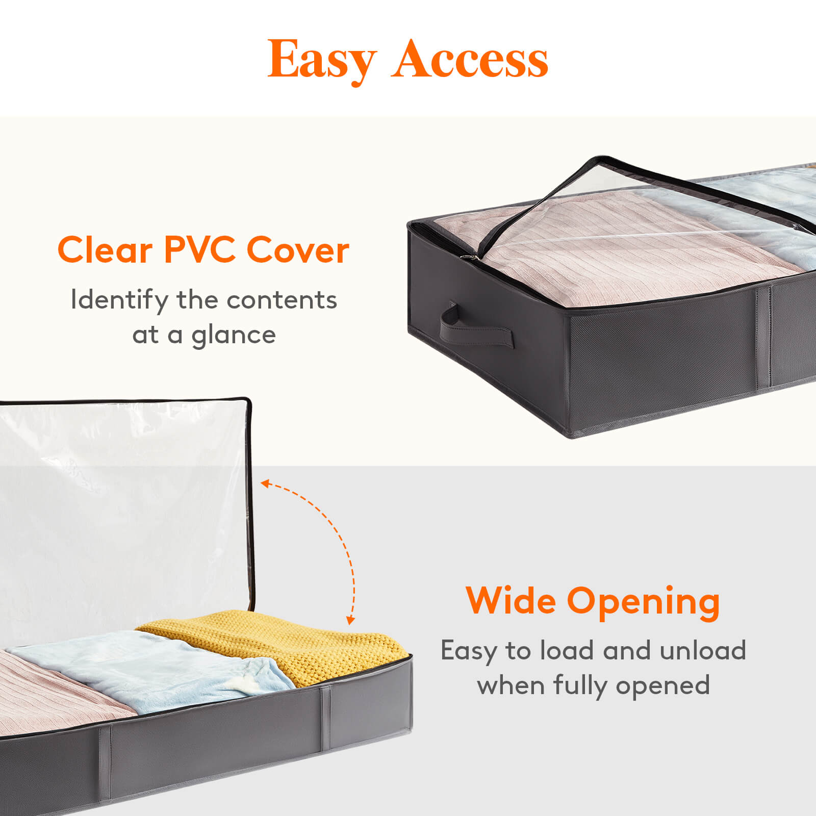 Lifewit Under Bed Storage Organizer Bins, Storage Bags Containers, 3/6 Packs