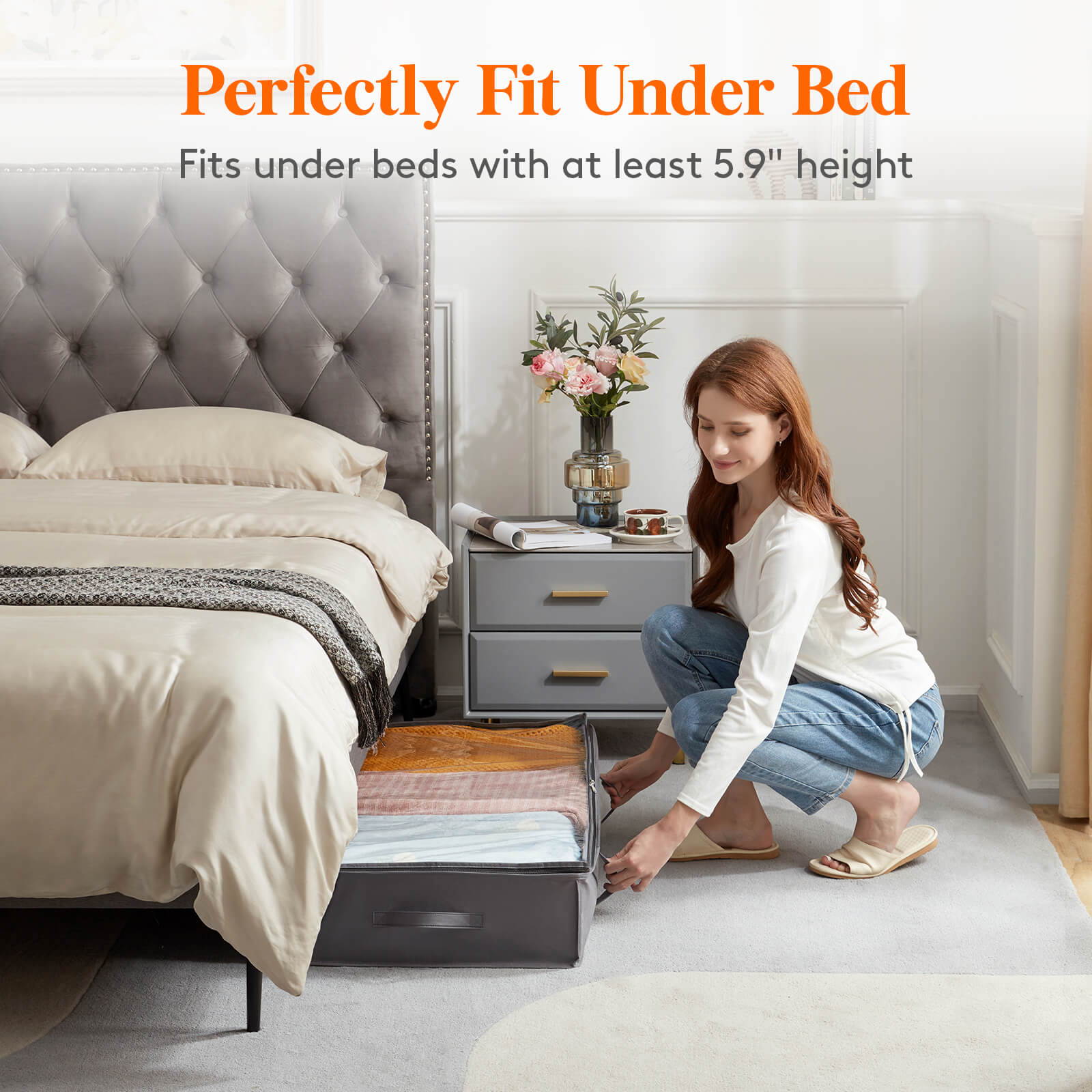 Lifewit Under Bed Storage Organizer Bins, Storage Bags Containers, 3/6 Packs