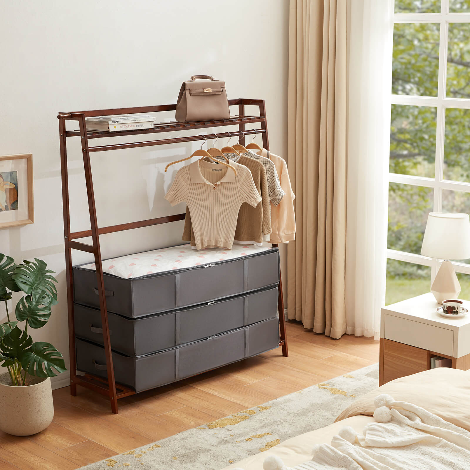 Lifewit Under Bed Storage Organizer Bins, Storage Bags Containers, 90L, 4 Packs