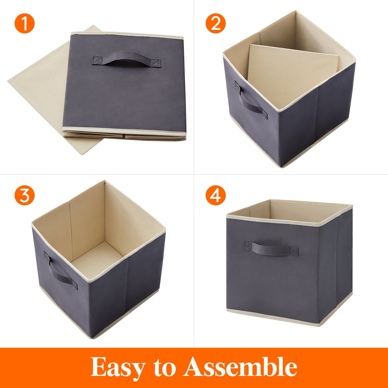 Lifewit Fabric Storage Cubes With Lids, 9 Inch Foldable Bins