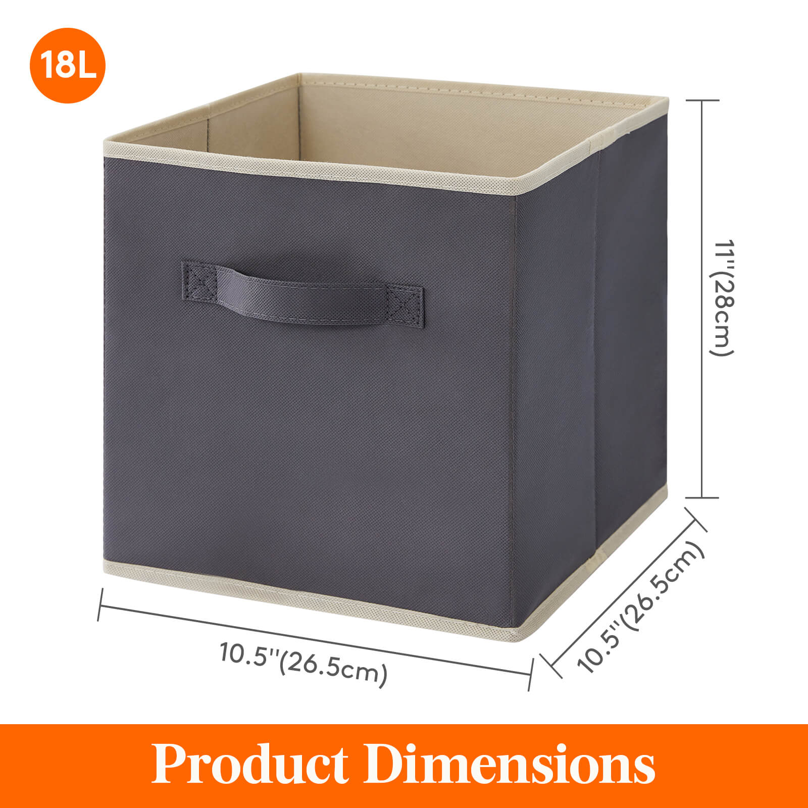 Lifewit Collapsable Fabric Cube Storage Bins, 13/11 Inches, 12 Packs