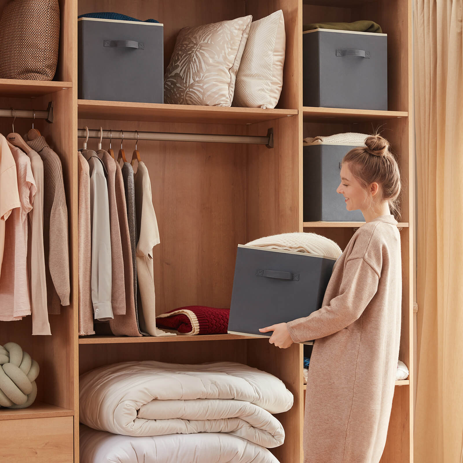 Lifewit Collapsable Fabric Cube Storage Bins, 13/11 Inches, 8 Packs