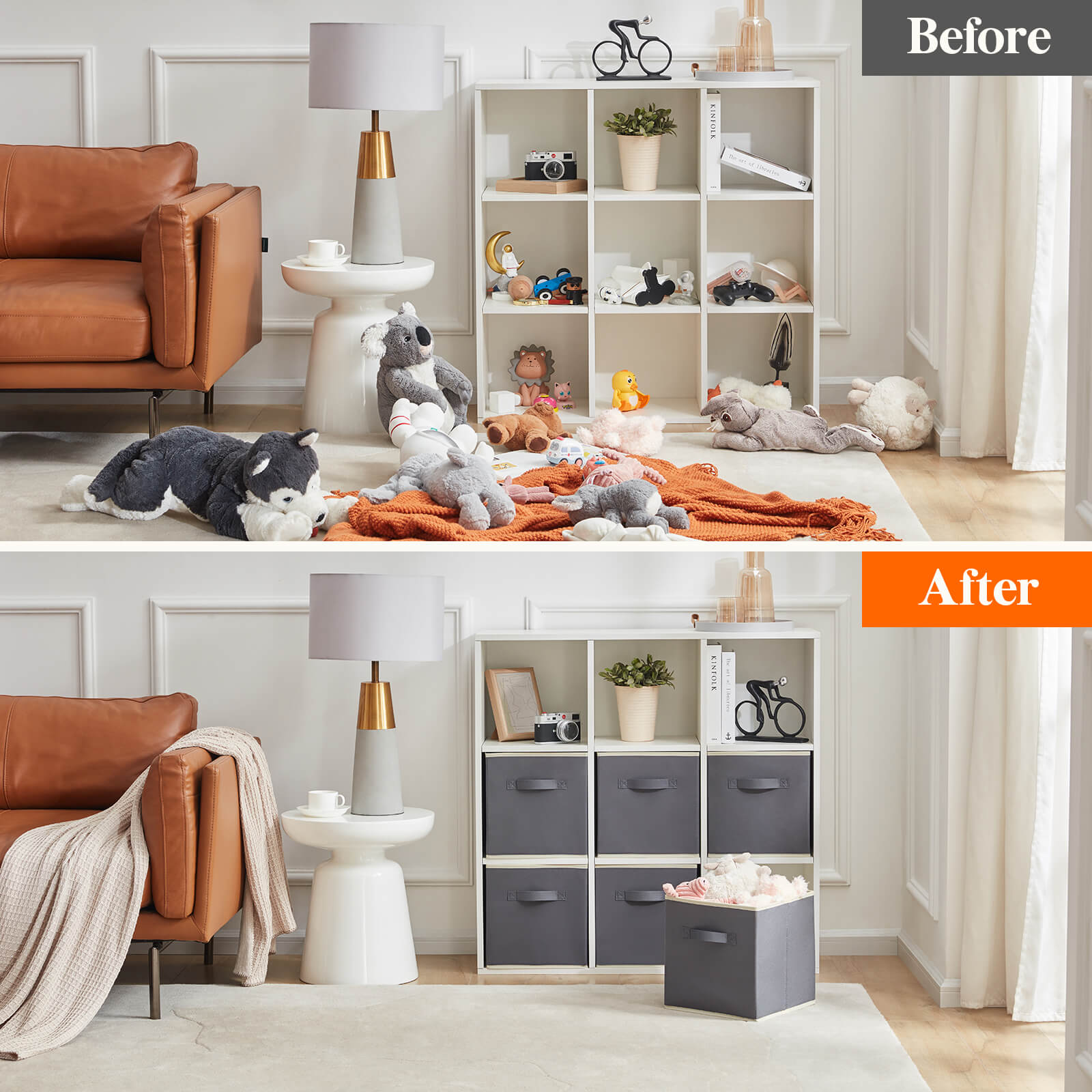 Lifewit Collapsable Fabric Cube Storage Bins, 13/11 Inches, 8 Packs