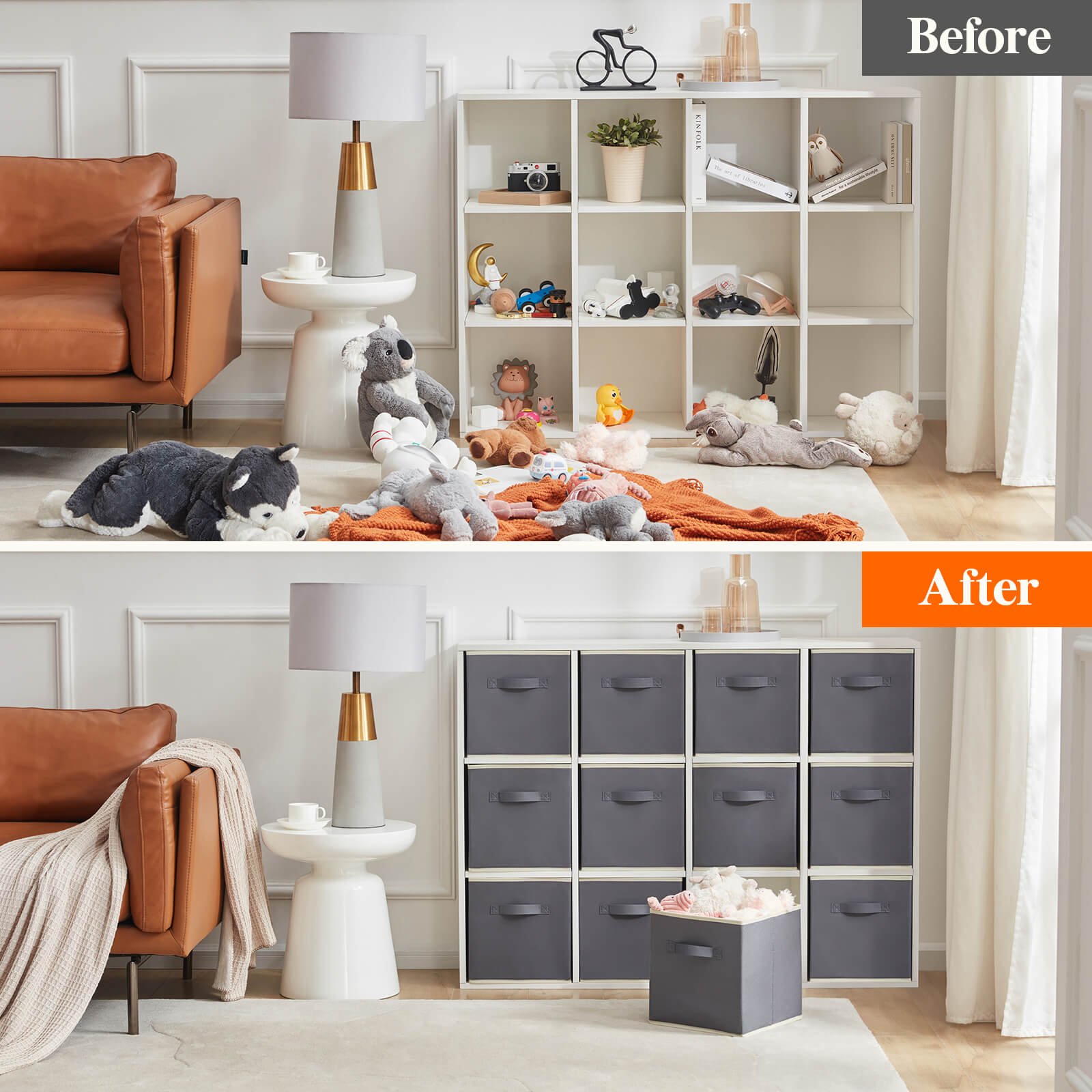 Lifewit Collapsable Fabric Cube Storage Bins, 13/11 Inches, 12 Packs