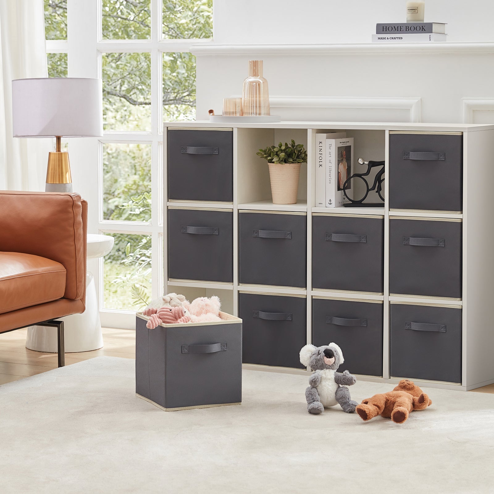 Lifewit Fabric Storage Cubes With Lids, 9 Inch Foldable Bins