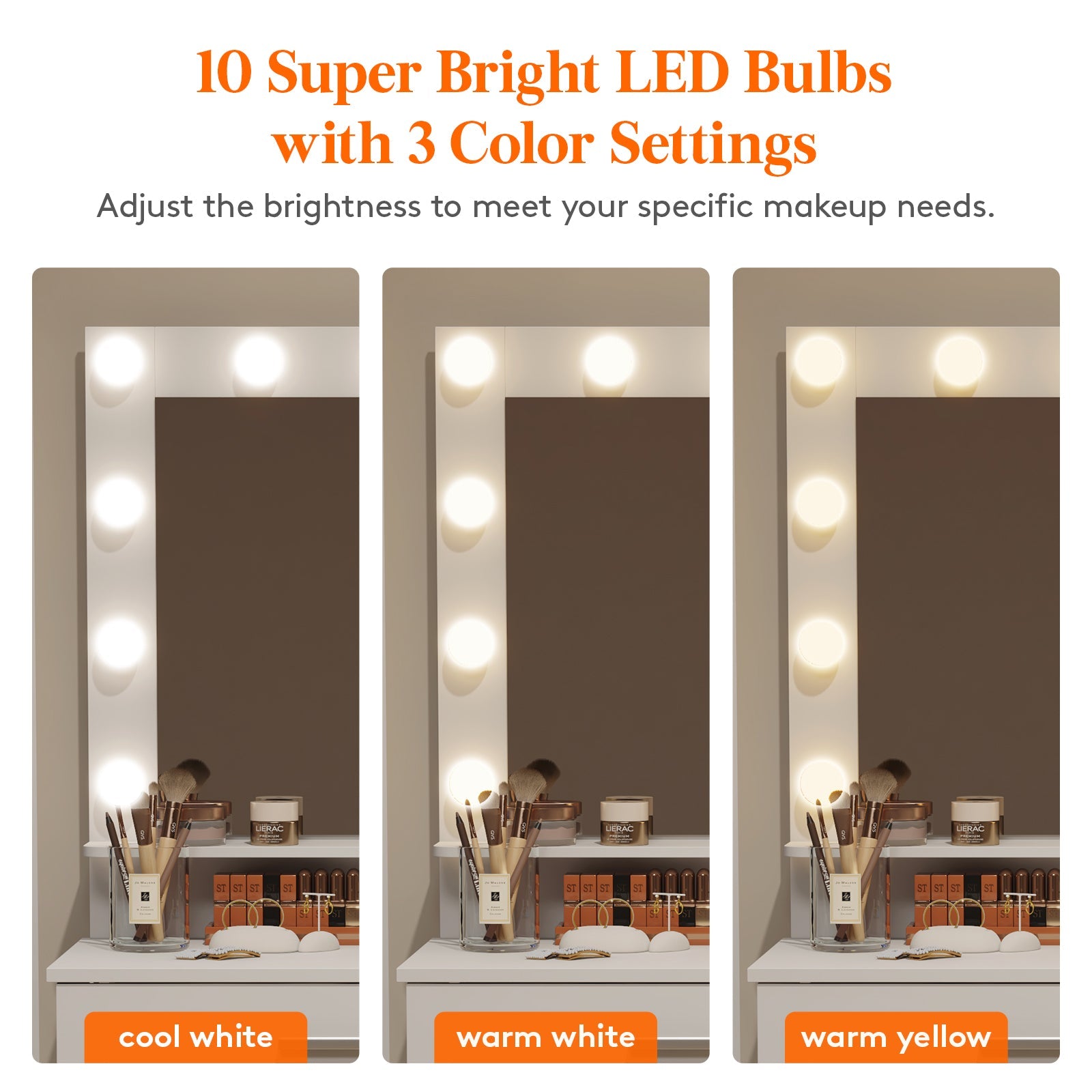 Lifewit Vanity Desk Set With Mirror And Lights