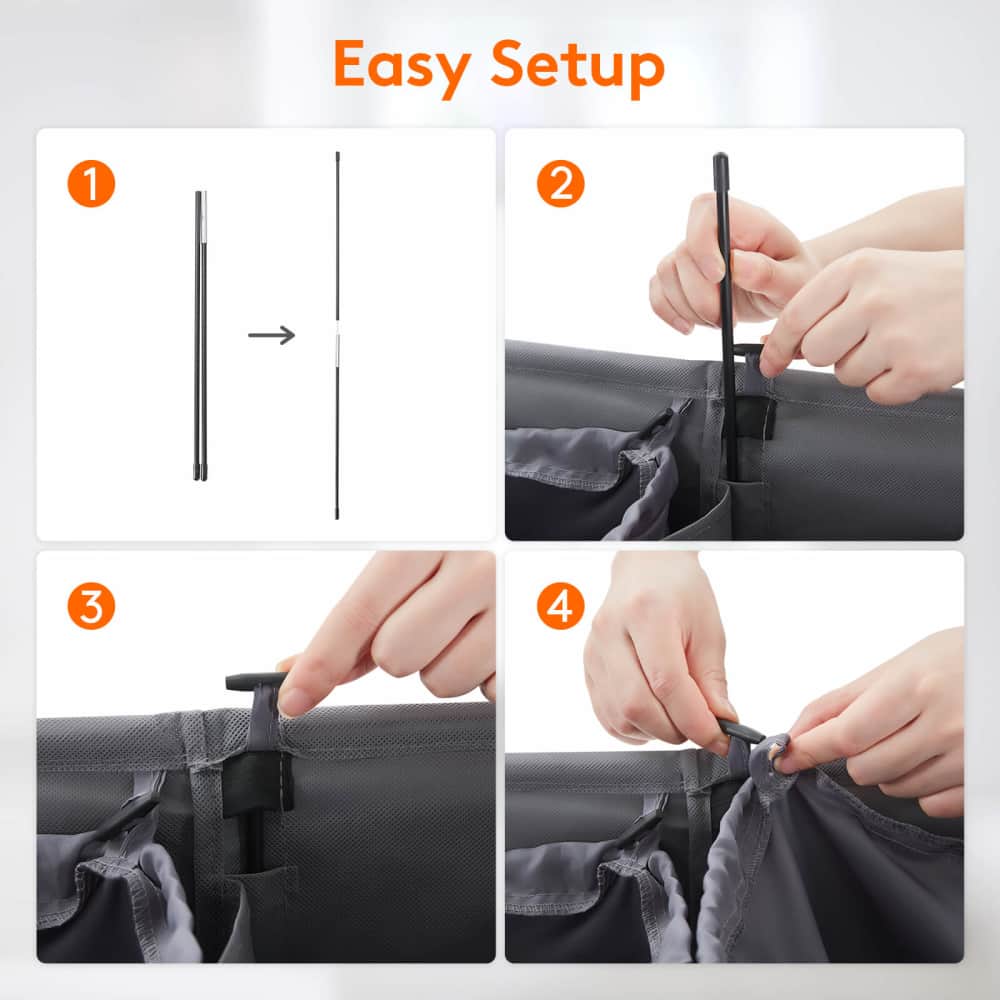 Lifewit 105L Double Laundry Hamper Basket with Lid and Laundry Bag, Divided Clothes Sorter Hamper