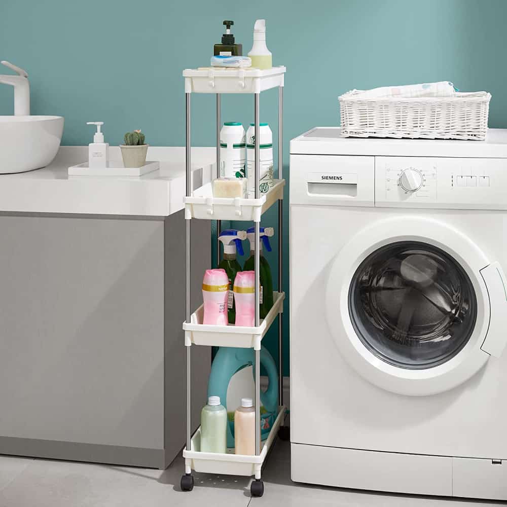 Lifewit 4 Tier Slim Rolling Cart for Bathroom, Utility, Kitchen