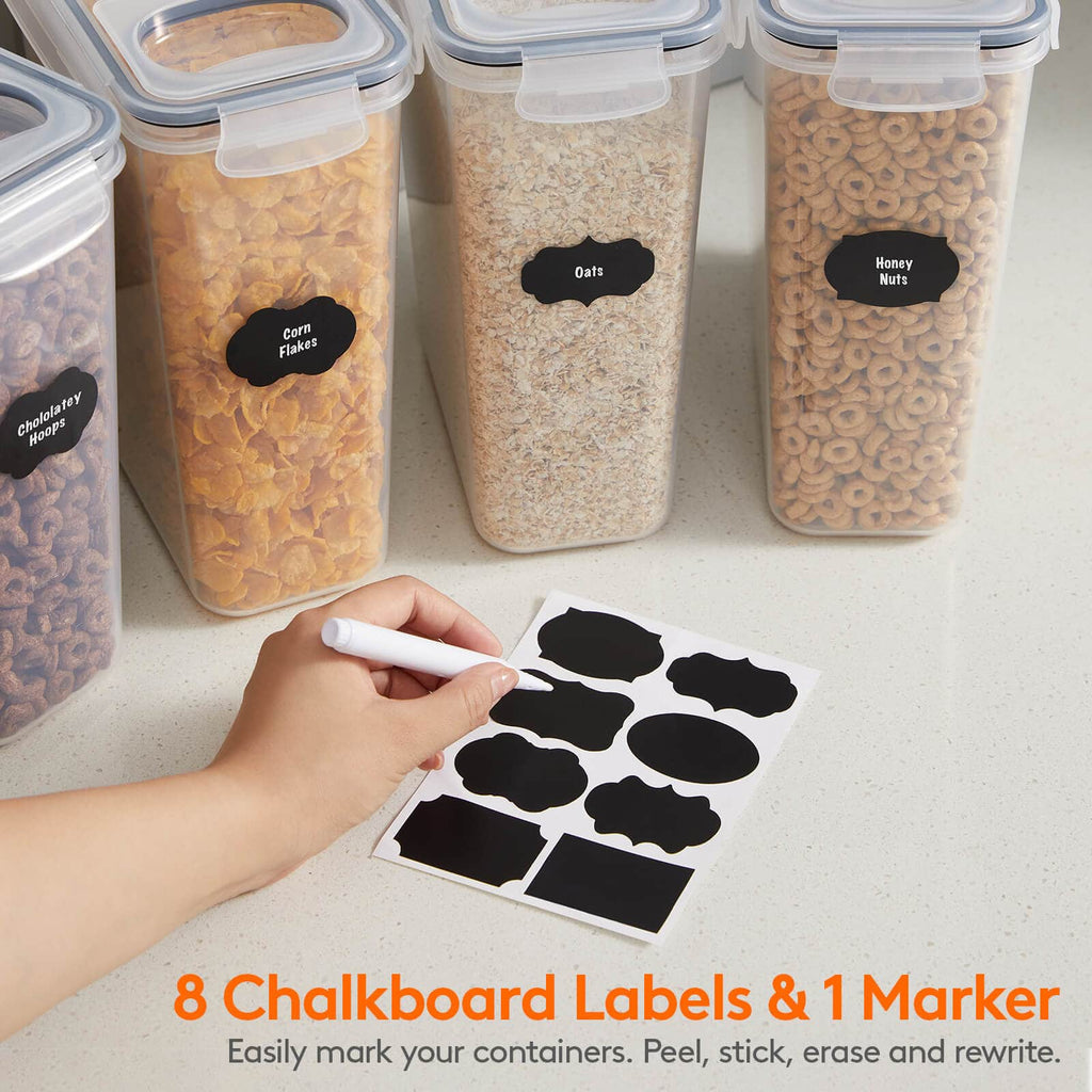 Lifewit 4pcs Cereal Container, Airtight Food Storage Container with Lids for Pantry, Cabinet, Fridge