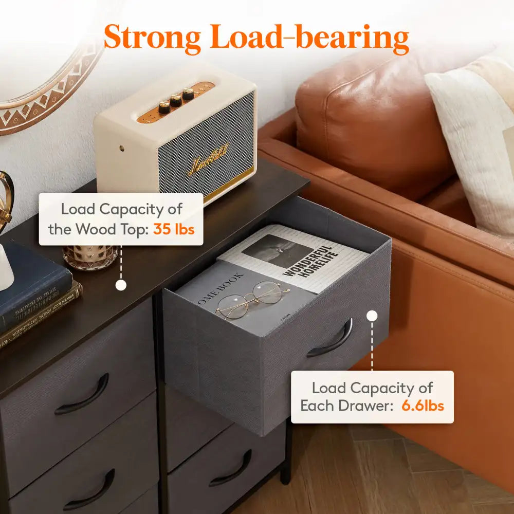 Lifewit 6 Drawer Double Dresser, Chest of Drawers with Fabric Dresser for Bedroom, Nursery