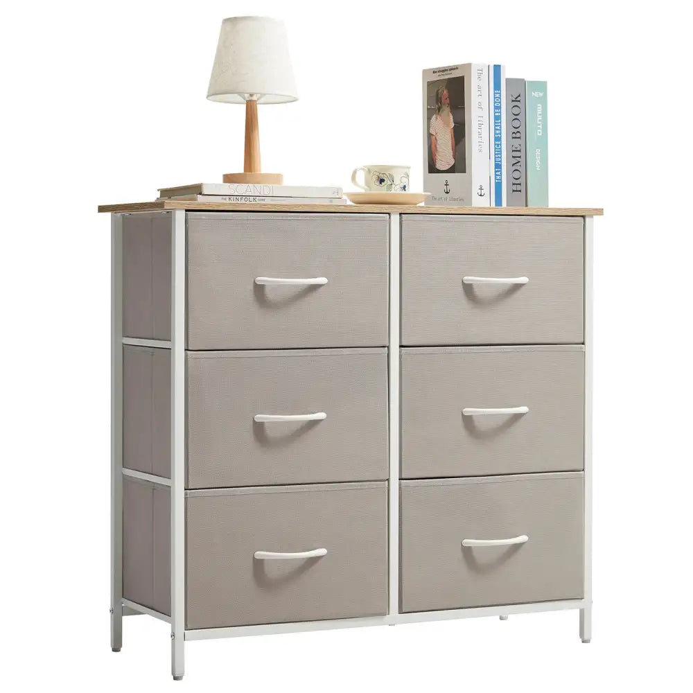 Lifewit 6 Drawer Double Dresser, Chest of Drawers with Fabric Dresser for Bedroom, Nursery