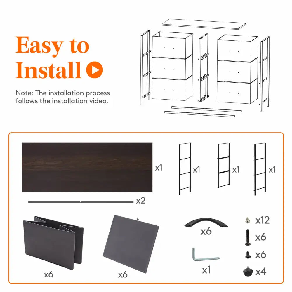 Lifewit 6 Drawer Double Dresser, Chest of Drawers with Fabric Dresser for Bedroom, Nursery