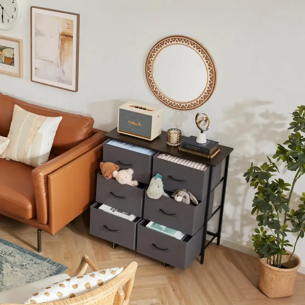 Lifewit 6 Drawer Double Dresser, Chest of Drawers with Fabric Dresser for Bedroom, Nursery