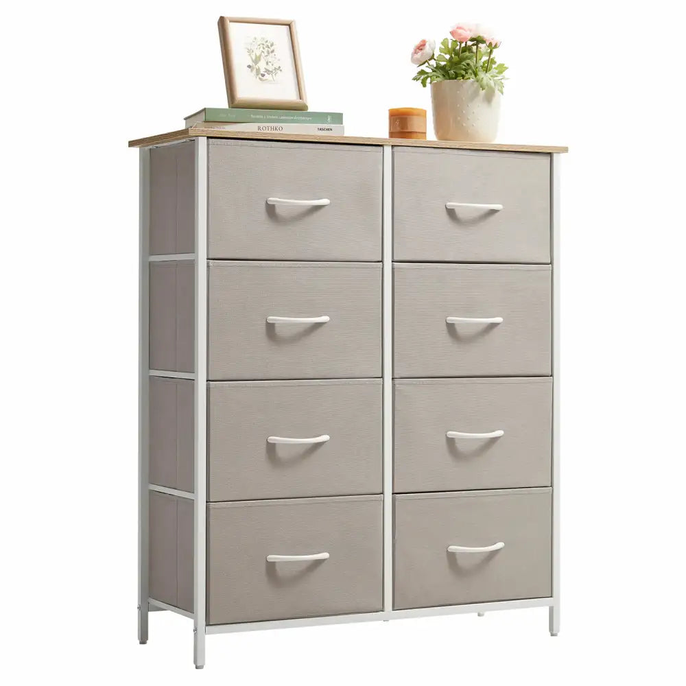 Lifewit 8 Drawer Double Dresser, Chest of Drawers with Fabric Dresser for Bedroom, Nursery