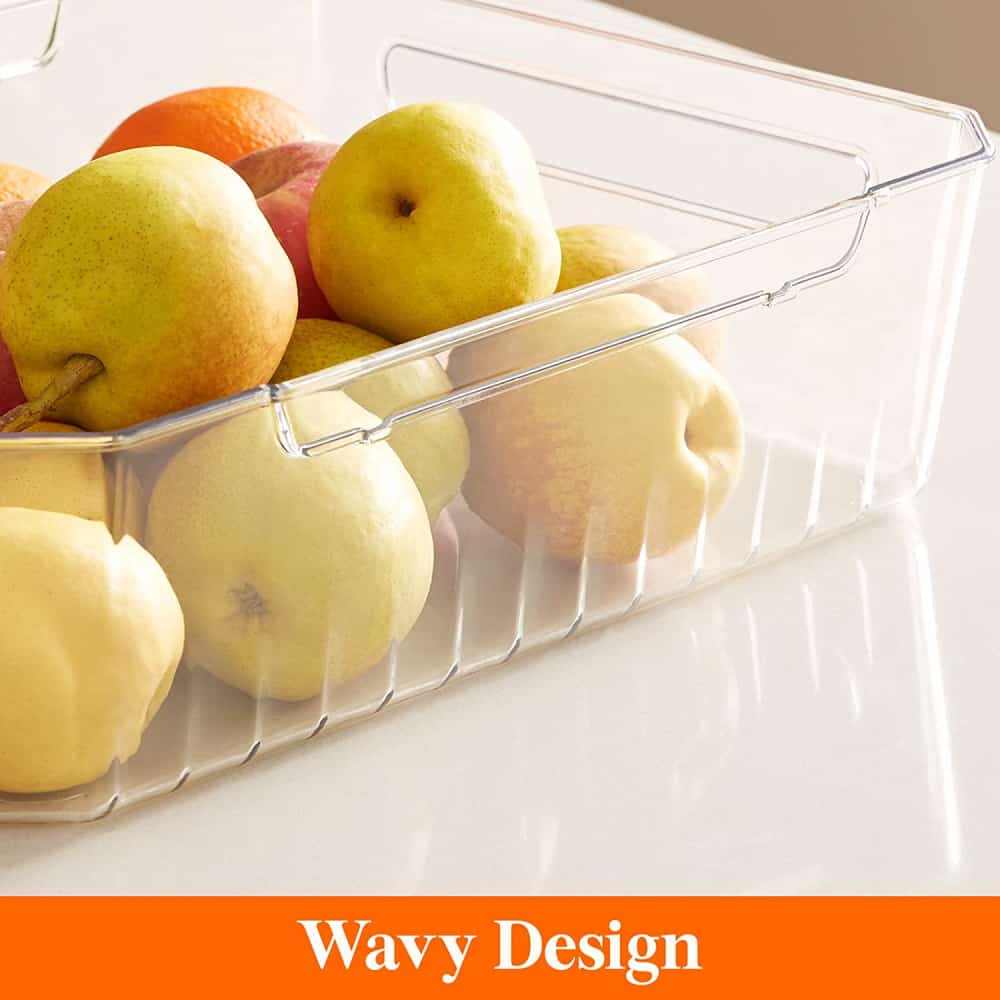 Lifewit 8pcs Fridge Organizer Bins with Egg Holder for Cabinet, Pantry