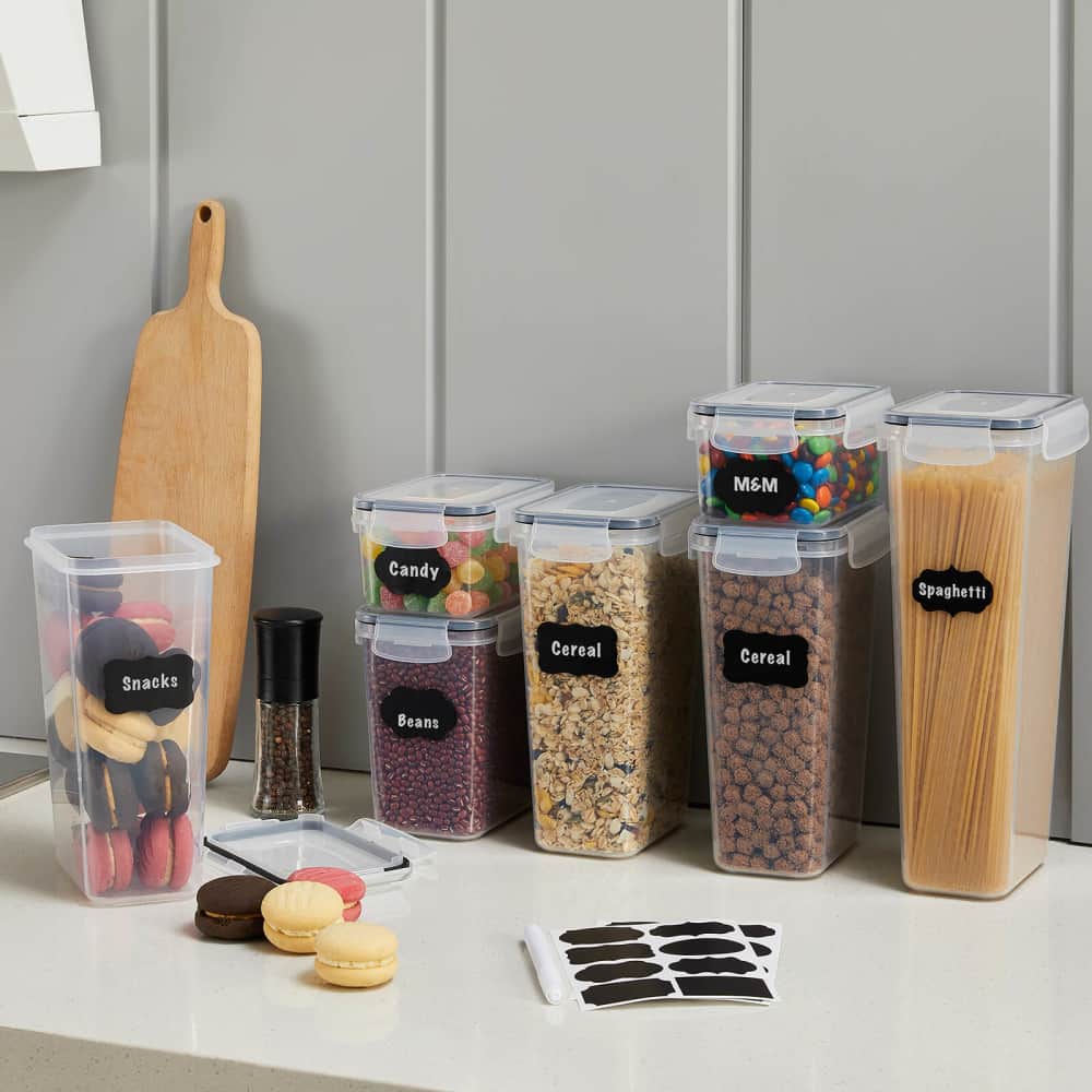 Lifewit Airtight Food Storage Containers with Lids for Cereal, Spaghetti, Flour, Sugar, Dry Food