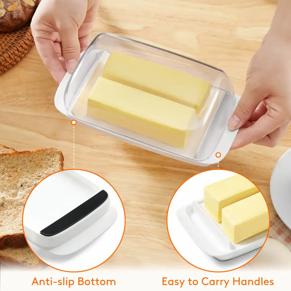 Lifewit Butter Dish with Lid, Butter Keeper Container, Butter Holder