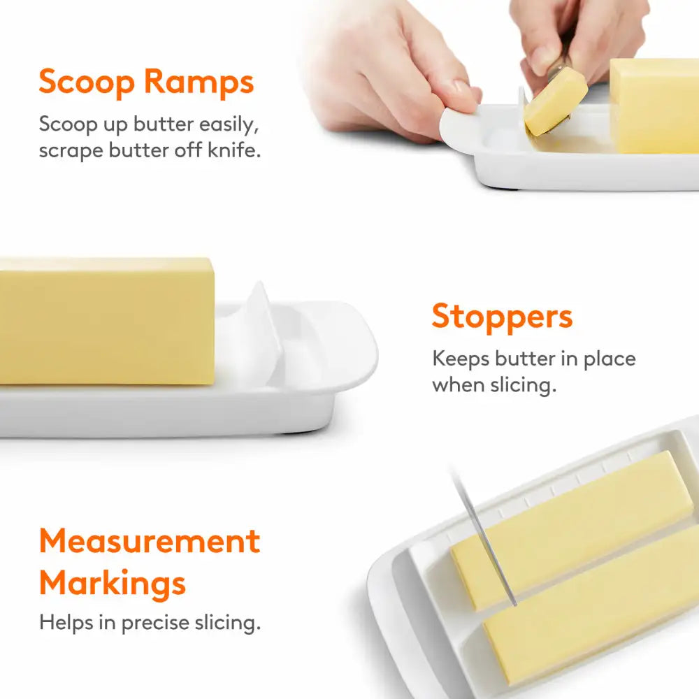 Lifewit Butter Dish with Lid, Butter Keeper Container, Butter Holder