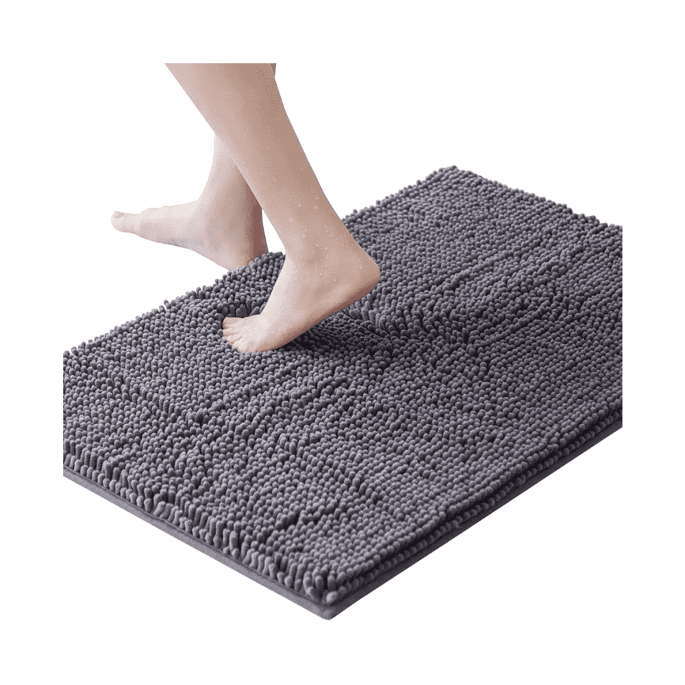 Lifewit Chenille Bath Shower Mat,  Non Slip Floor Runner Rug