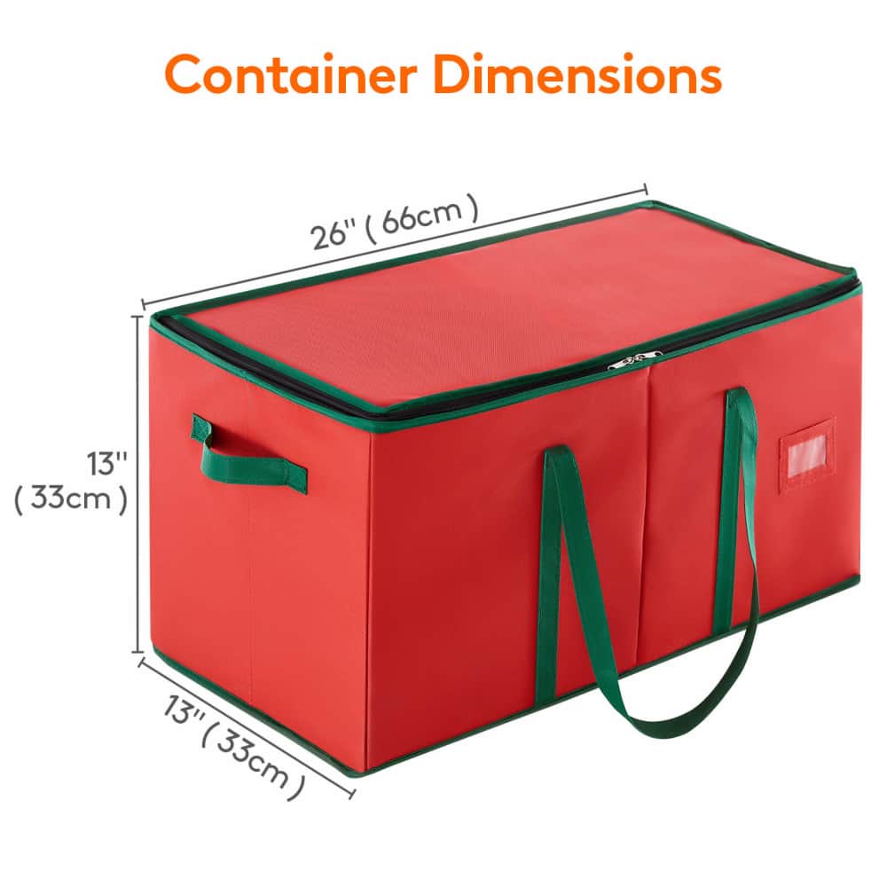 Lifewit Christmas Ornament Storage Box Organizer, Xmas Decoration Storage Container Bins