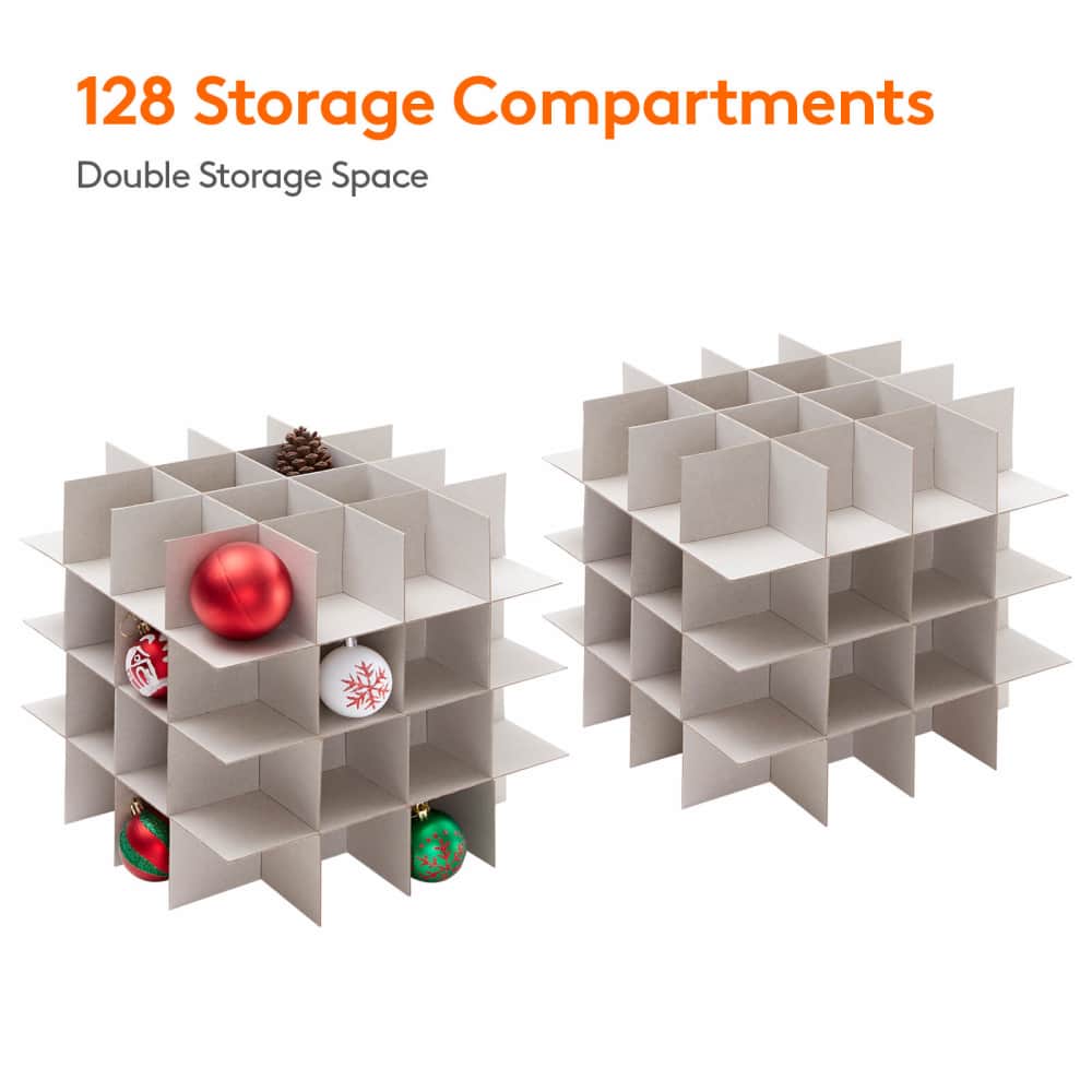 Lifewit Christmas Ornament Storage Box Organizer, Xmas Decoration Storage Container Bins