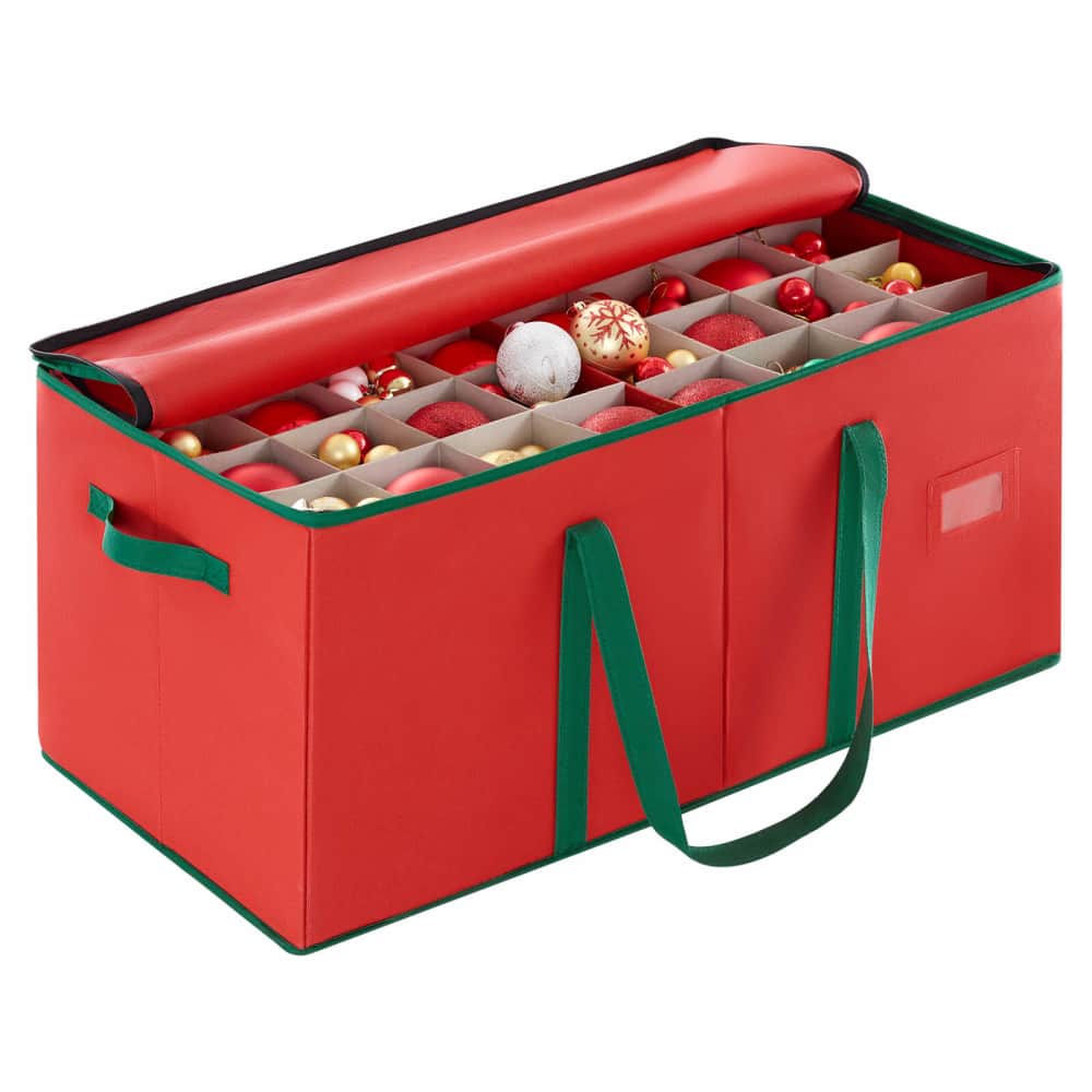 Lifewit Christmas Ornament Storage Box Organizer, Xmas Decoration Storage Container Bins