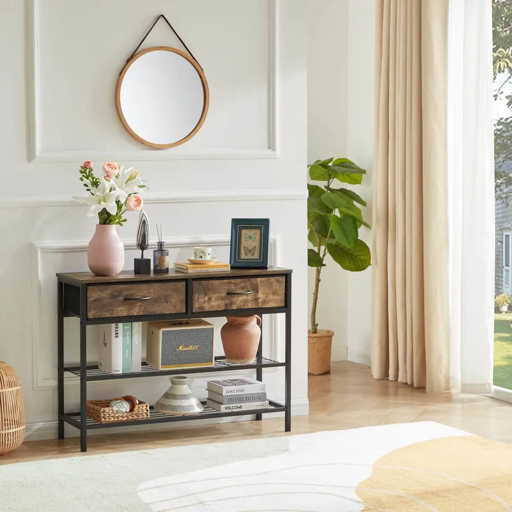 Lifewit Console Table with Drawers,  Narrow Sofa Table with Storage for Living Room, Entryway, Hallway