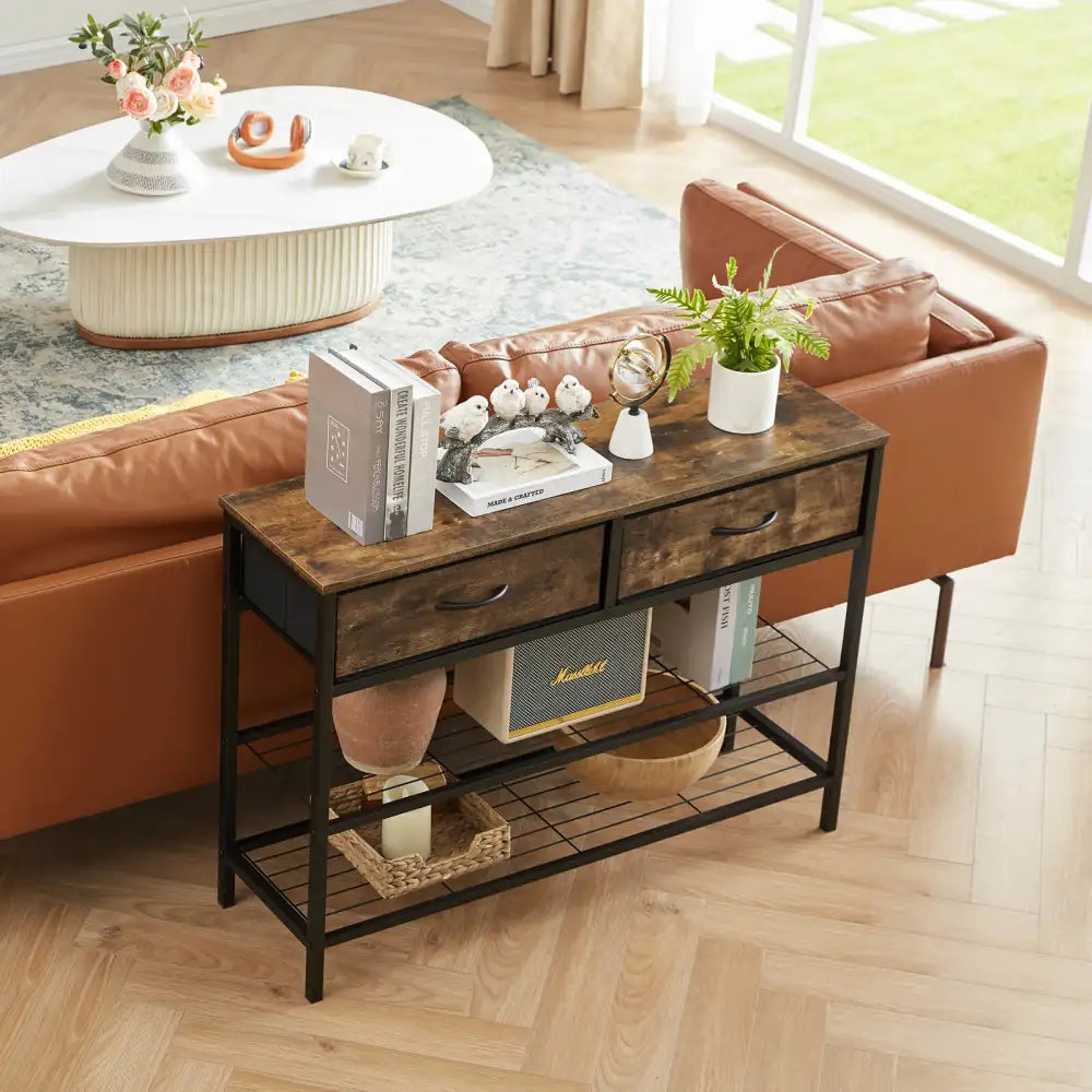 Lifewit Console Table with Drawers,  Narrow Sofa Table with Storage for Living Room, Entryway, Hallway