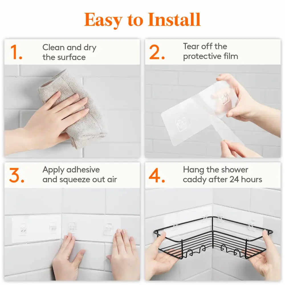 Lifewit Corner Shower Caddy Shelf, Tile Shower Shelves Organizer, Bathroom Rack