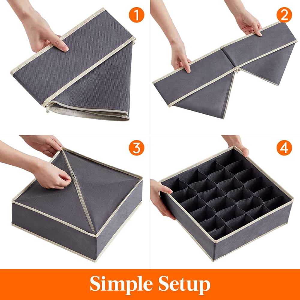 Lifewit Dresser Drawer Organizer for Underwear, Socks, Ties Storage