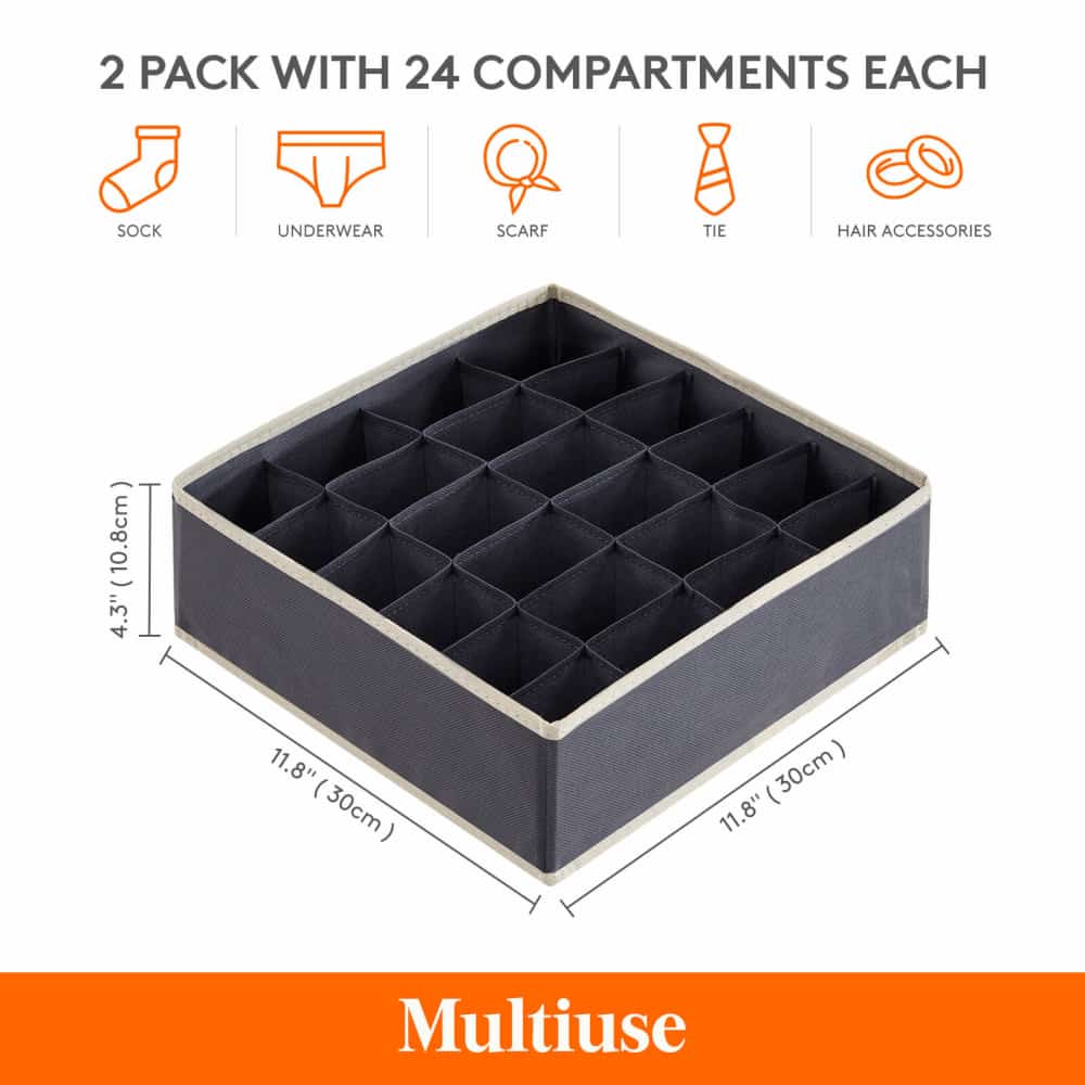 Lifewit Dresser Drawer Organizer for Underwear, Socks, Ties Storage