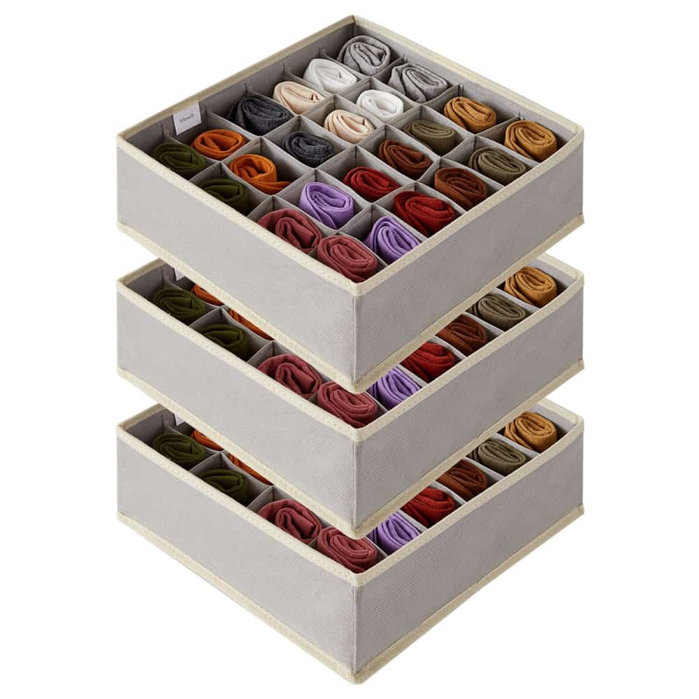 Lifewit Dresser Drawer Organizer for Underwear, Socks, Ties Storage