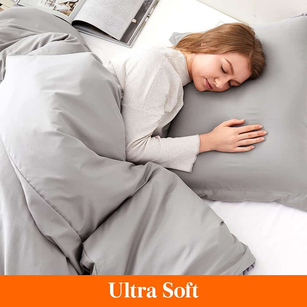 Lifewit Duvet Cover Set, Soft Microfiber Bedding with Zipper