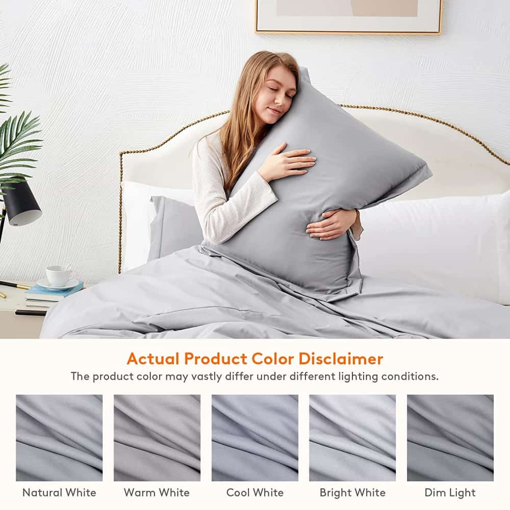 Lifewit Duvet Cover Set, Soft Microfiber Bedding with Zipper