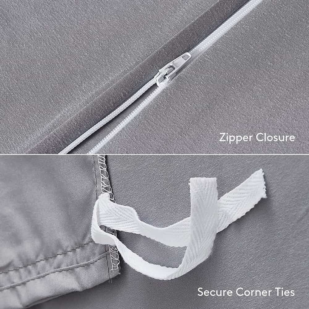 Lifewit Duvet Cover Set, Soft Microfiber Bedding with Zipper