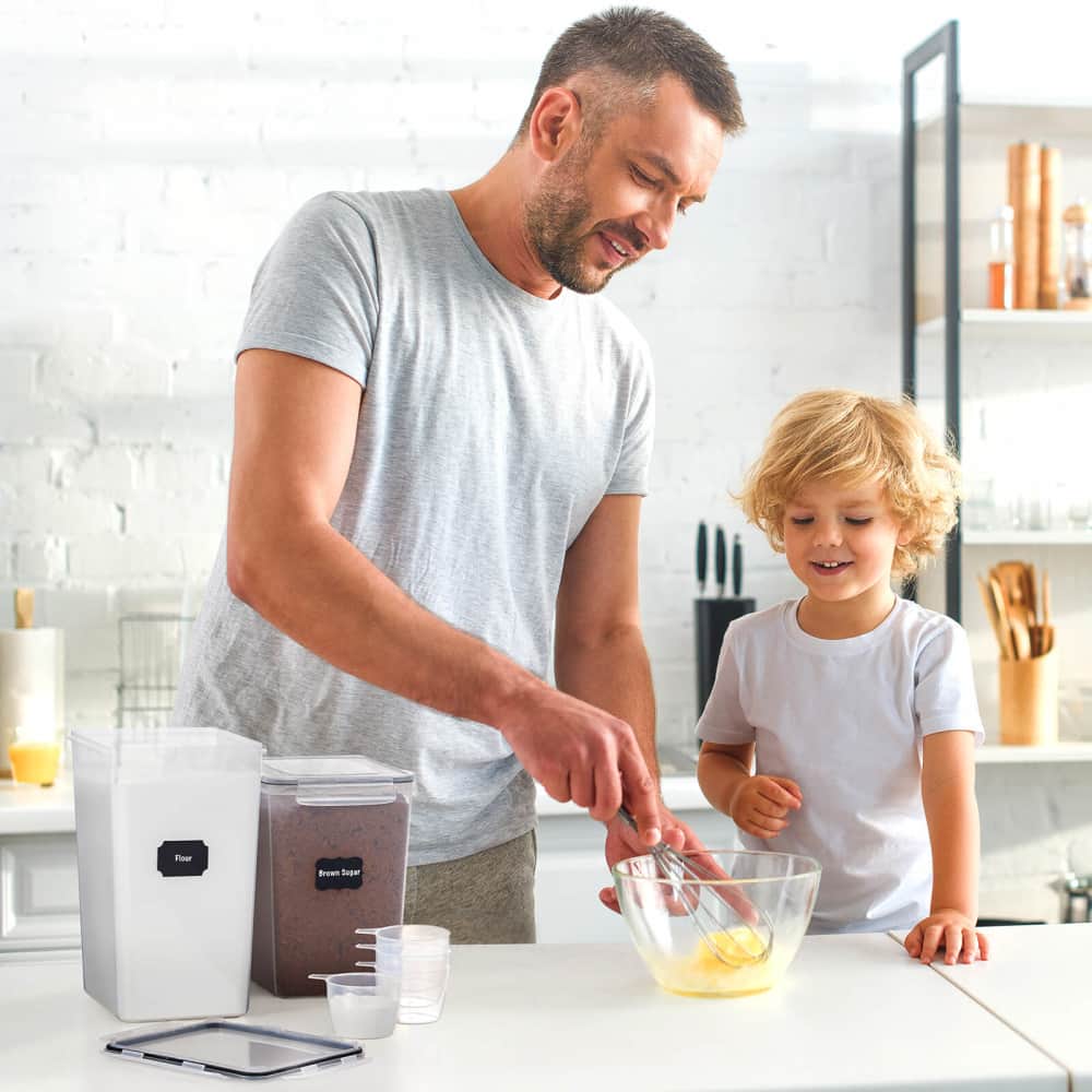 Lifewit Extra Large Airtight Food Storage Containers with Lids for Flour, Cereal, Spaghetti